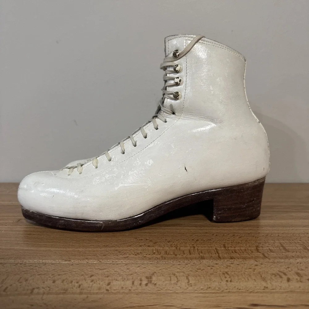 SP-Teri USA Handmade Leather Boots ONLY Womens Size 10.5 A Figure Ice Skating